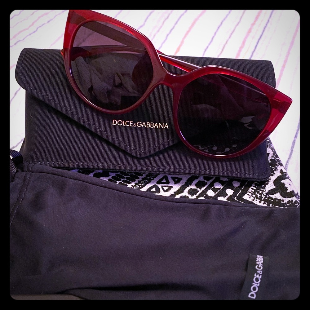 Dolce & Gabbana Red Sunglasses